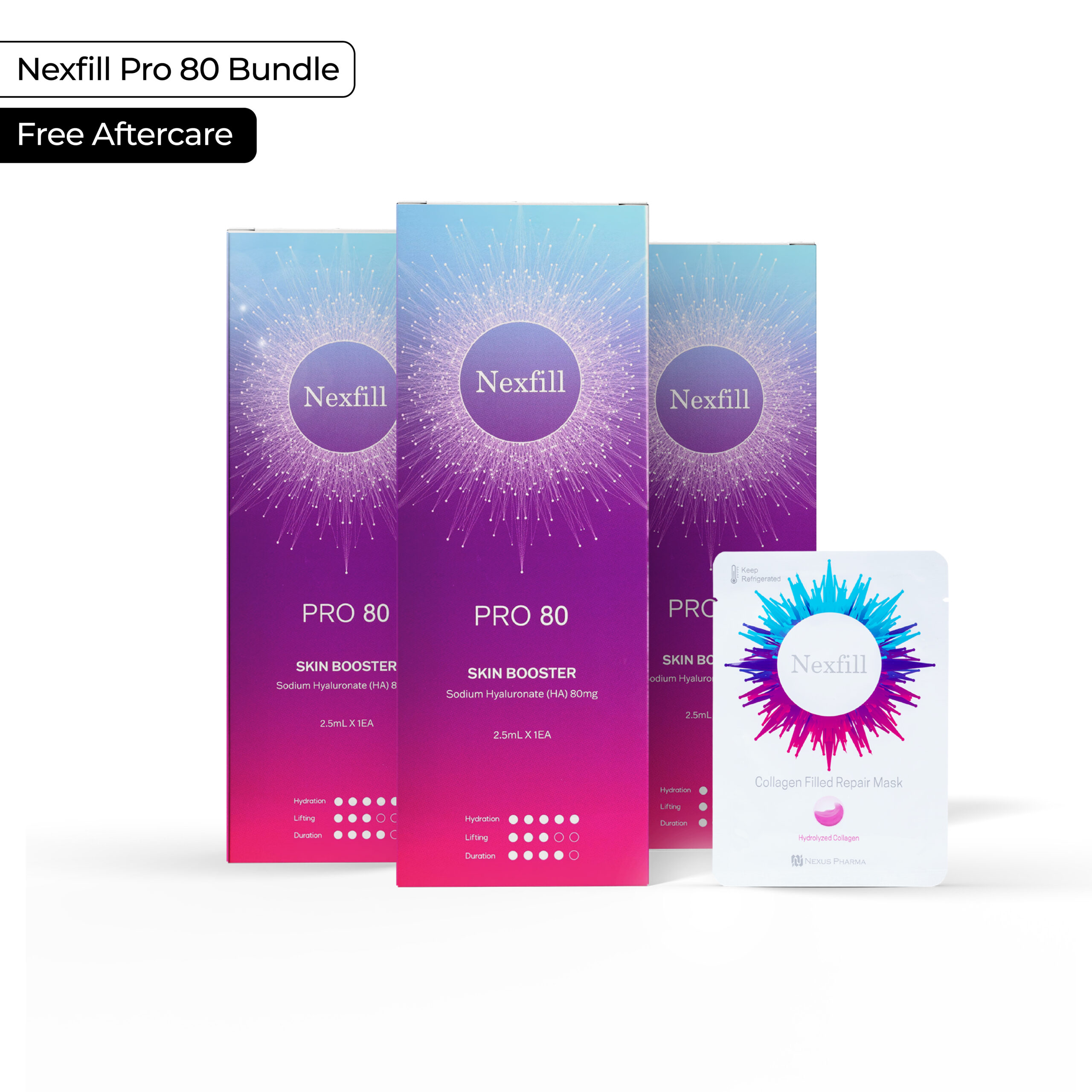Nexfill Pro 80 Triple Pack + FREE Face Masks