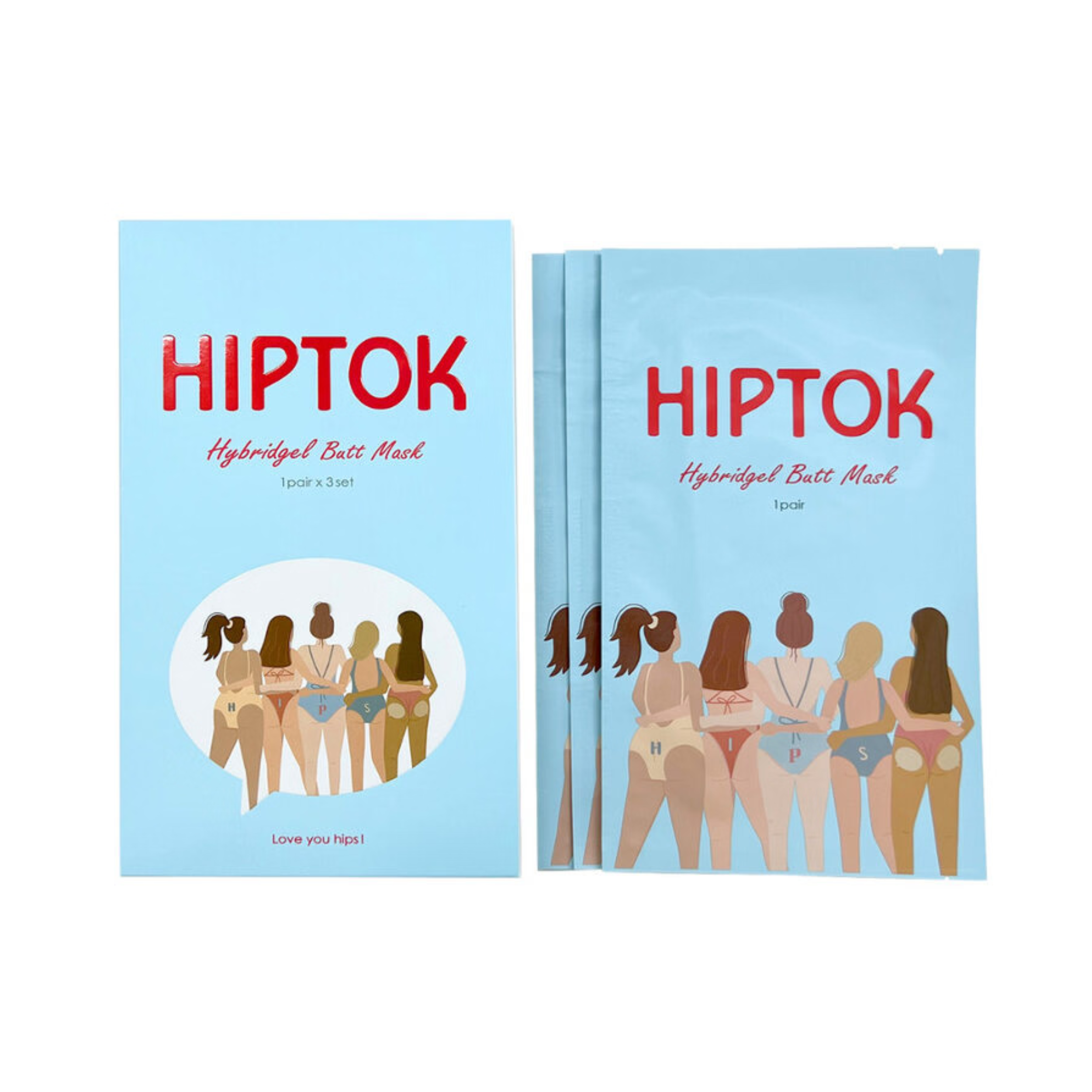 HIPTOK Hybridgel Butt Mask (Pack of 3)