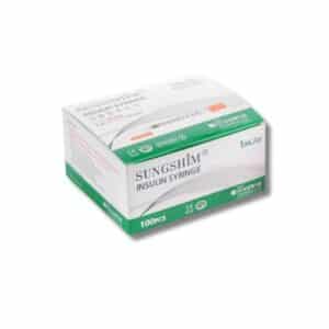Sungshim 31G Ultra-Thin Insulin Syringe with Needles(8mm, 1.0cc) - Image 1